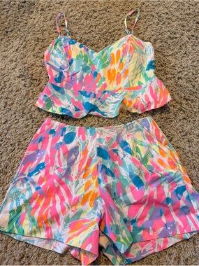 EUC Lilly Pulitzer Shorts Set Size XXS